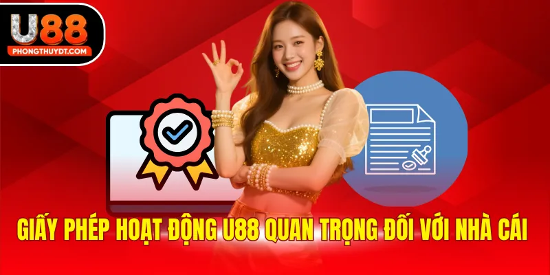 Giấy phép hoạt động U88 quan trọng đối với nhà cái