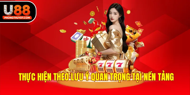 Thực hiện theo lưu ý quan trọng tại nền tảng
